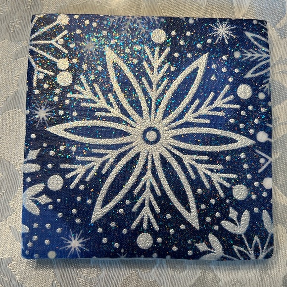 Set of 4 Blue and White ceramic coasters - Picture 5 of 6
